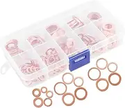 CHILDWEET 1Set Washer Assortment Kit Ring Sealing Washers for Oil Drain Plug Flat Washers for Automotive Plumbing and Machinery Applications