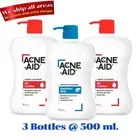 Acne Aid Liquid Cleanser Gentle Oily Sensitive Skin No Soap STIEFEL 500 ml x 3