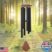 Wind Chimes for Outside Large Deep Tone, 44 Inch Black Memorial Windchimes, O