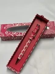 Vera Bradley Twirly Bird Pink BALL POINT Pen Refillable INK for BACKPACK Bag NWT