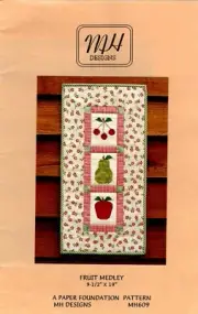 Fruit Medley Wall Quilt Paper Foundation Pattern by MH Designs MH609