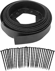 Landscape Edging Kit, 16.4ft No Dig Yard Edging Kit for Landscaping, No Dig Landscape Edging, PE Material Lawn Edging Include 30 Spikes, Fit for Landscaping and Flower Gardens (Black)