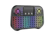 TODO Bluetooth Wireless Mini Keyboard Touchpad Presenter Rechargeable 7 Colour Led Dual Mode 2.4GHz