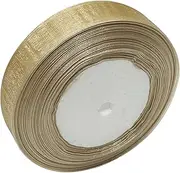 Haobase Chiffon Ribbon, 20mm × 45m Double Faced Sheer Chiffon Ribbon for Gift Wrapping, DIY Bows Crafts, Wedding Birthday Decoration (Apricot)