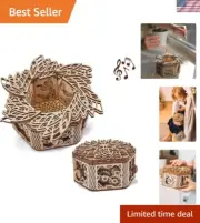 Professional Engineer-Designed Challenge: 278-Piece Wood Music Box Puzzle