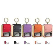Suitable For Samsung Galaxy Zflip3/4 Samsung Mobile Phone Case Folding Ring Case Folding ring case all-inclusive leather case