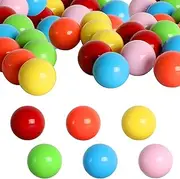 Yoeevi 24pcs Game Replacement Marbles Balls, 24mm Plastic Game Balls for Chinese Checkers Marble Run Marbles Game DIY Decoration (6 Colors)
