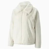 在飛比找蝦皮商城優惠-PUMA 外套 流行系列 CLASSICS 米白 仿皮草外套