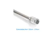 Stainless Curtain Rod Extendable-Crystal Finial 3 Sizes