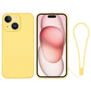 For iPhone 15 Plus Case, Soft Silicone Cover, Yellow