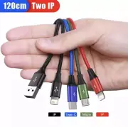 3 in 1 USB Cable Type C Cable for Samsung S20 Redmi Note 9s Charging 4 in