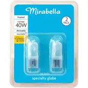 Mirabella 40W Dimmable Halogen Specialty Globe 2 pack