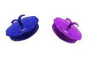 Hair Scalp Exfoliator Brush, Dandruff Cleaning Brush, Shower Purple & Blue
