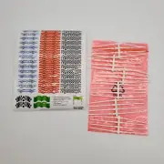 1 Pack- Auto World FLAG SET (48 Poles & 46 Stickers- White, Red, Checkered)