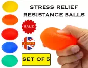 Gel Hand Balls [5PCS], Therapy Exercise Gel Squeeze Balls for Arthritis Hand