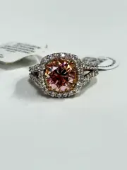 Bella Luce Luxe Ring Morganite Color Zirconia Swarovski Eterno Rose 10.0ctw Sz 7