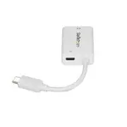 StarTech USB-C to VGA Adapter with 60 Watt USB Power Delivery, White - CDP2VGAUCPW
