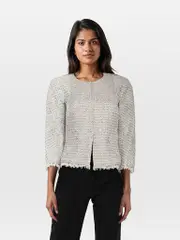 Tweed Zipped Blazer