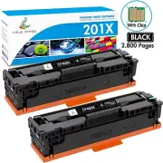 2pack CF400X 201X Black Toner Cartridge For HP Laserjet Pro M277dw M252dw M277n​