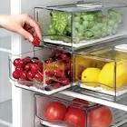 2 Pack Fruit Storage Containers for Fridge with Drain Board, Stackable Fridge...