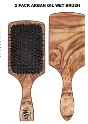 2 PACK Wet Brush Argan Oil Infused Paddle Shine Enhancer