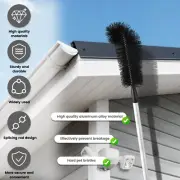 Gutter Cleaning Brush with 7 Splicing Extension Poles 238cm Long Gutter._