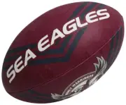 Manly Sea Eagles NRL Steeden Rugby League Football Size 5!