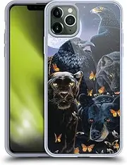Head Case Designs Officially Licensed Graeme Stevenson Black Animals 2 Wildlife Gel Case [Military Grade Protection] Compatible with Apple iPhone 11 Pro Max