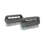 SMARTLINK 3pcs Durable Plastic Handled Scrubbing Brushes for Kitchen Bathroom Home