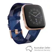 Fitbit Versa 2 Smart Fitness Watch Special Edition - Navy / Pink Woven