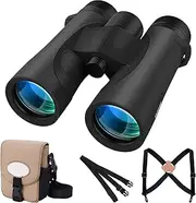 [occer] Binoculars for Adults High Powered 10x42 - Real Waterproof Binoculars with Crystal Clear View - Binocular with Long Range for Bird Watching Cruise Travel Boating Hunting Hiking