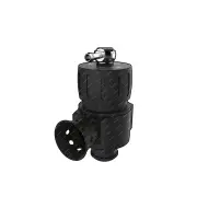 SAAS Blow Off Valve Adjustable Compact Dual Port Factory Replacement Type Black