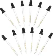 VICASKY 1 Set Scale Dropper Set Measurement Dropper Bent Tip Pipette Mini Dropper Calibrated Droppers Laboratory Supplies Pipettes Dropper Scale Droppers Liquid Droppers Glass Transparent