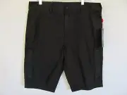 True Religion Officer Field Cargo Shorts- Black- Size 34- NWT $149