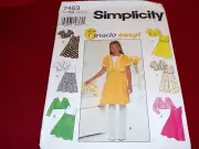 UNCIRCULATED SIMPLICITY #7463-GIRLS SUMMER DRESS-BOLERO JACKET PATTERN 7-16FF