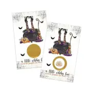 Witchy Fun Halloween Scratch Off Party Game Cards (30 Pack) Witch Scratchers