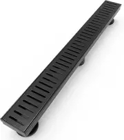 24-Inch Matte Black Floor Drain - Versatile & Efficient Solution for Any Space