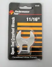 Performance Tool 11/16mm Open End Crowfoot Wrench W446