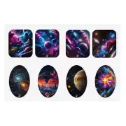 Intergalactic Sticker Sheet - Space Art Decor, Planner Stickers, Space-Themed