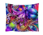 T20 150*130cm Colorful Octopus Hanging Cloth Psychedelic Abstract Tapestry for Bedroom Living Room Psychedelic Decoration