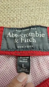 在飛比找Yahoo!奇摩拍賣優惠-Abercrombie & Fitch A&F 暗橘紅色 海