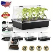 Heavy-Duty 5'' Humidity Dome Seed Starter Trays - 4 Pack for Indoor/Outdoor Use