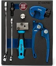 Capri Tools 3/16 in. Double Flaring Tool Kit for Brake Lines 3/16" SAE (4.75 mm) with Wrenches, Tube Cutter, and Tube Bender