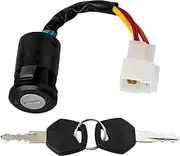 3 Wires Ignition Switch Key Starter Switch with 2 Keys On-Off for Kids Ride On Car Motocycle ATV Replacement Parts