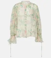 [Chloe] Chloé Sheer silk top AU 16 multicoloured