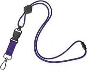 uxcell 1-Pack Lanyards for ID Badges, Purple Adjustable Keychain Long Key Neck Lanyard Strap with Detachable Buckle for Man/Woman/Girls/Teacher, ID Holder Folder