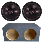 SSA Demon 12 D2 Dual 12 Inch 1100W RMS Sealed Car Subwoofer Box Package