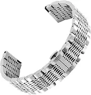 Quick Release Elite Watch Band Stainless Steel 20mm 22mm Mesh Watch Strap with Butterfly Buckle Silver Black Replacement Wrist Band For Men Women