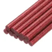 12pcs Mini Hot Glue Sticks for Glue Gun 0.27"x4" Glitter Bright Red