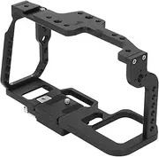 Camera Cage for BMPCC 4K 6K, Camera Cage Rig Stabilizer with 1/4 3/8 Inch Thread Holes Cold Shoe Mount Quick Release, One Key Loosening and Tightening